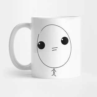 Big eye head person Mug